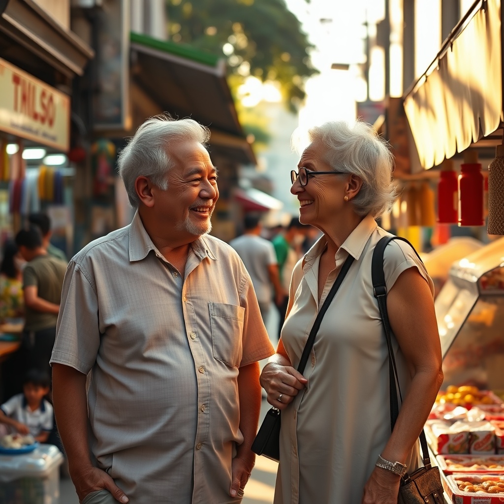 Seniors enjoying a guided tour in Singapore
